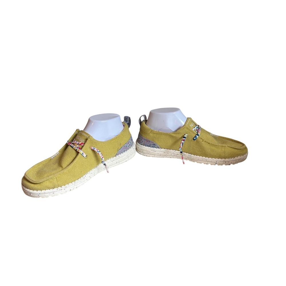 Hey Dude Women's Slip-On Yellow Canvas Shoes - Picture 6 of 9